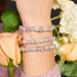 Agate grise | Argent | Bracelet macramé caillou pierre gemme